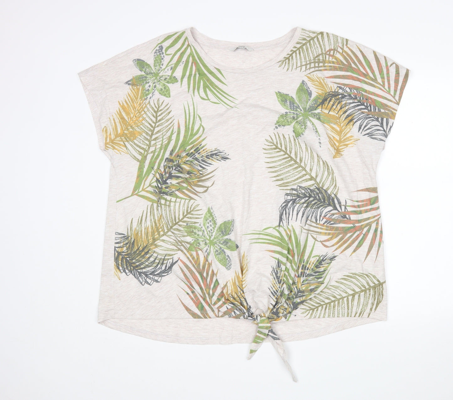 George Womens Multicoloured Floral Polyester Basic T-Shirt Size 24 Round Neck