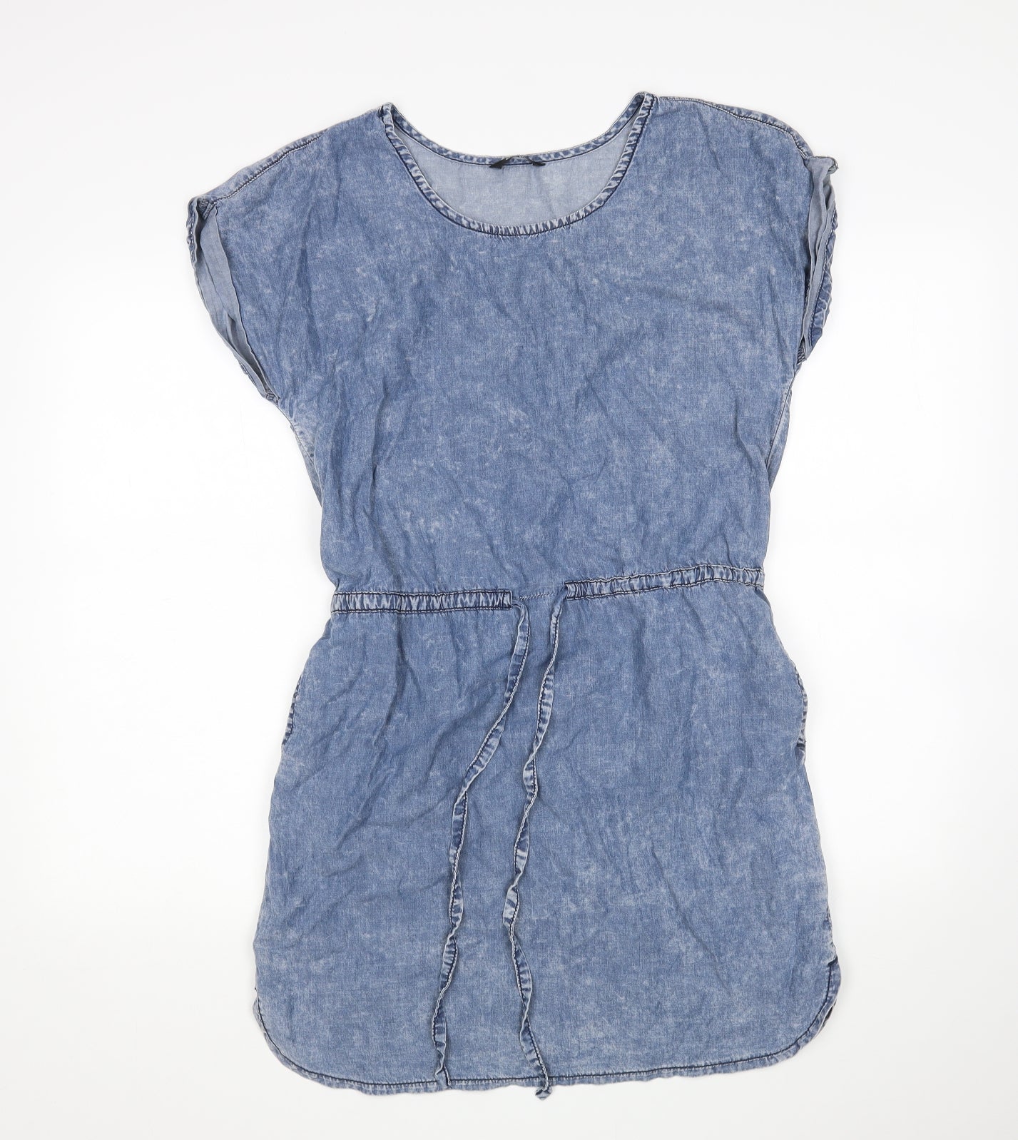 George Womens Blue  Lyocell T-Shirt Dress  Size 10  Round Neck