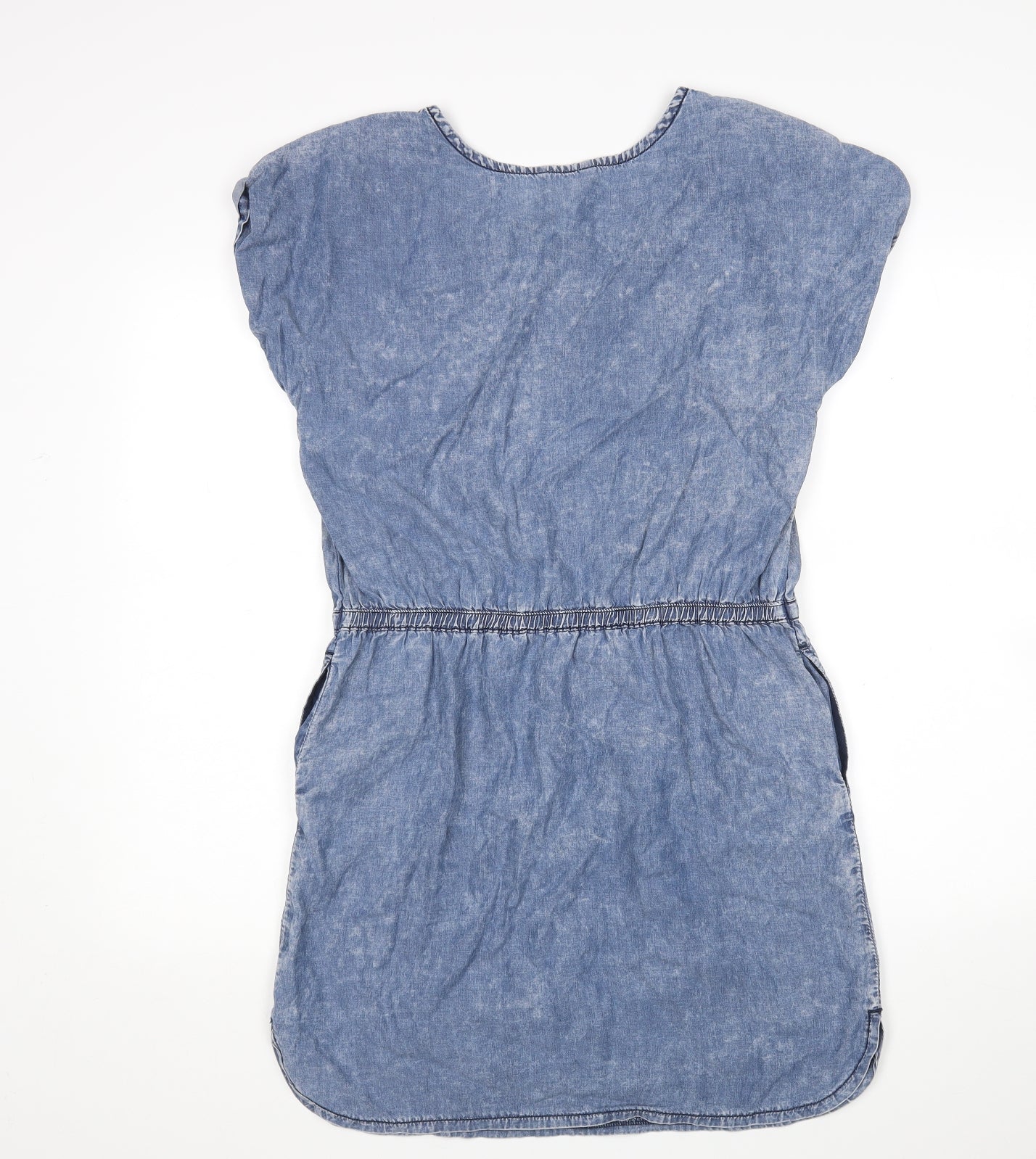 George Womens Blue  Lyocell T-Shirt Dress  Size 10  Round Neck