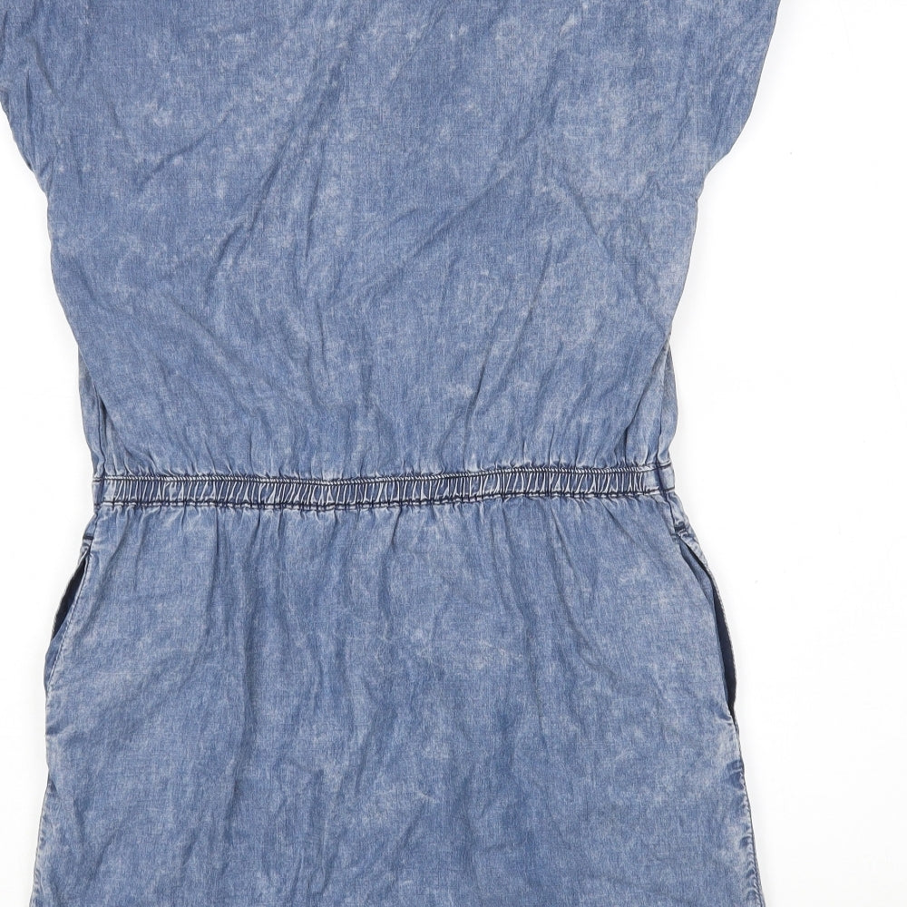 George Womens Blue  Lyocell T-Shirt Dress  Size 10  Round Neck