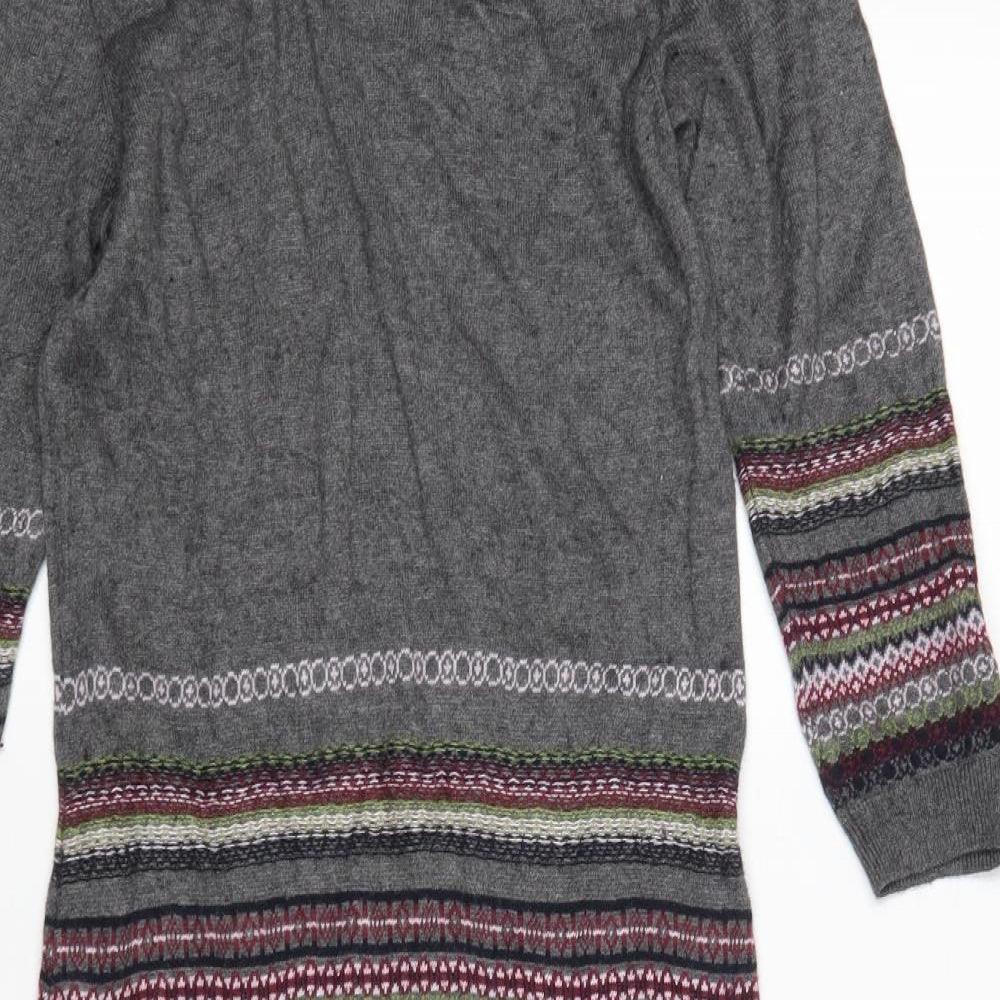 Per Una Womens Multicoloured Striped Viscose Jumper Dress  Size 10  Round Neck