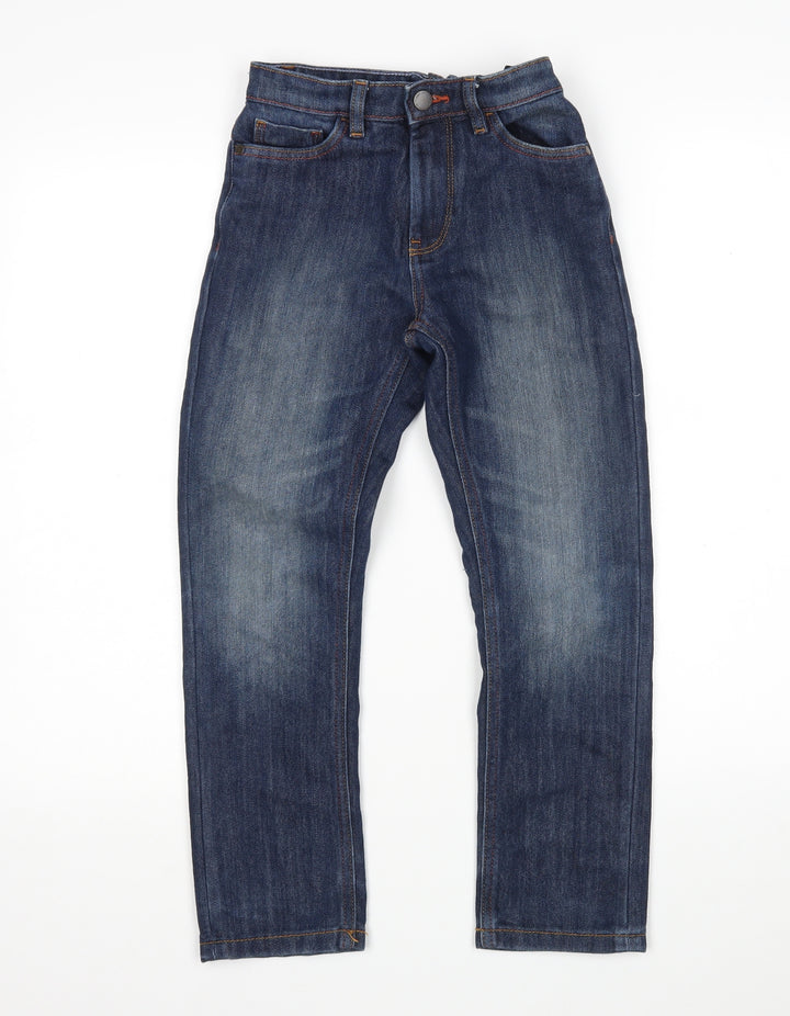 NEXT Boys Blue Cotton Straight Jeans Size 9 Months Regular