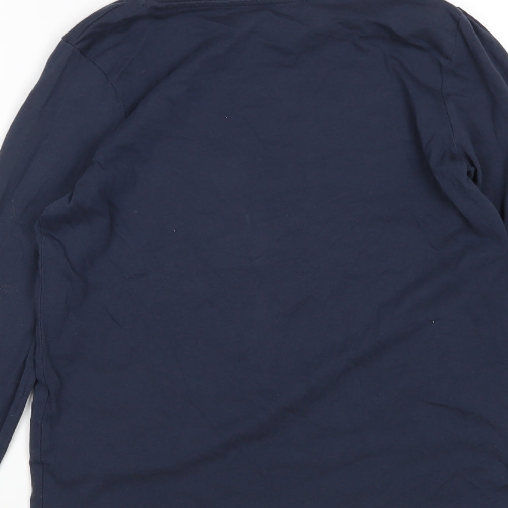 Primark Girls Blue  Cotton Basic T-Shirt Size 12-13 Years Round Neck