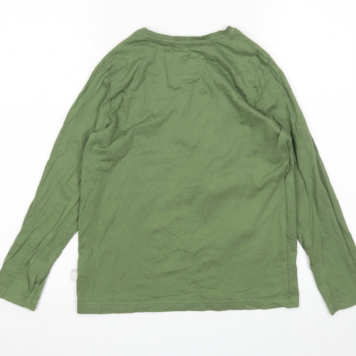 Primark Girls Green  Cotton Basic T-Shirt Size 9-10 Years Round Neck  - Micky Mouse