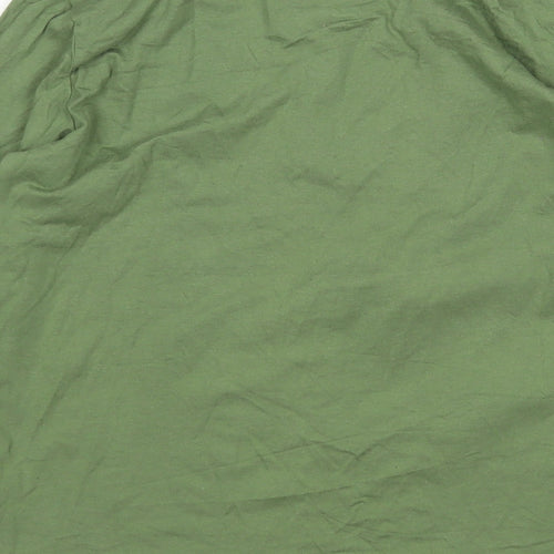 Primark Girls Green  Cotton Basic T-Shirt Size 9-10 Years Round Neck  - Micky Mouse