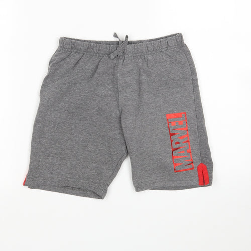 Marvel Comics Boys Grey  Cotton Sweat Shorts Size 8-9 Years  Regular