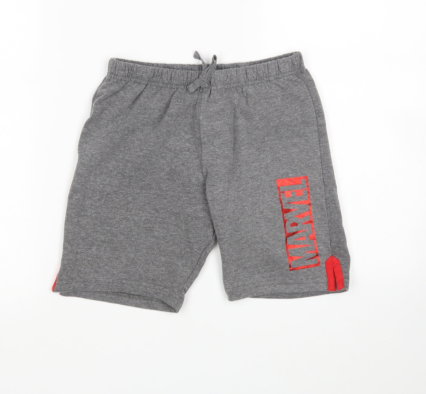 Marvel Comics Boys Grey  Cotton Sweat Shorts Size 8-9 Years  Regular