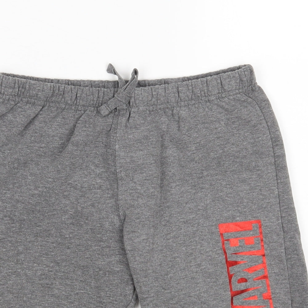 Marvel Comics Boys Grey  Cotton Sweat Shorts Size 8-9 Years  Regular