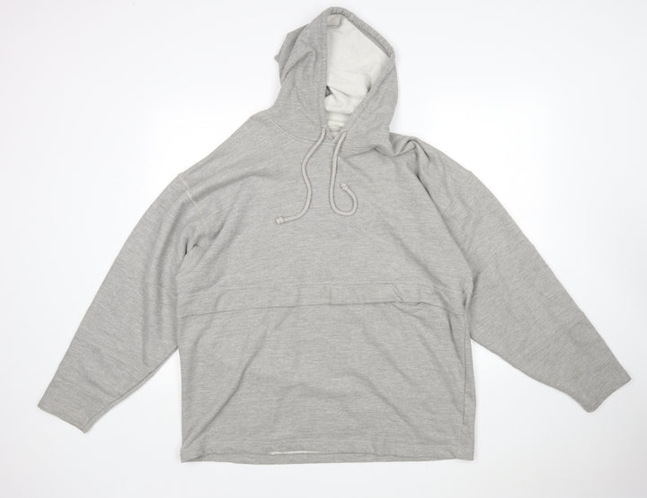Preworn Womens Grey Cotton Pullover Hoodie Size XL
