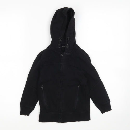 George Boys Black  Cotton Full Zip Hoodie Size 4-5 Years