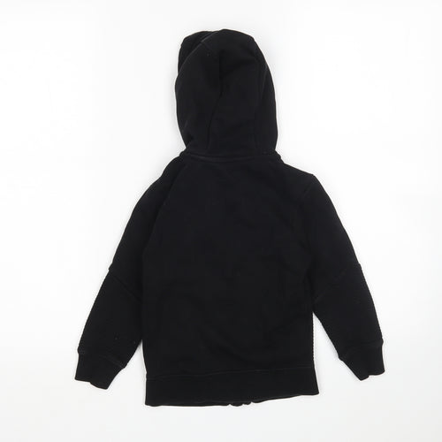 George Boys Black  Cotton Full Zip Hoodie Size 4-5 Years