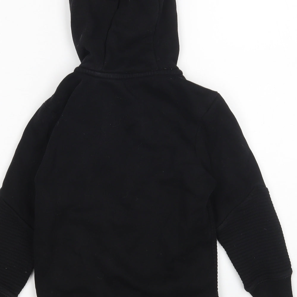 George Boys Black  Cotton Full Zip Hoodie Size 4-5 Years