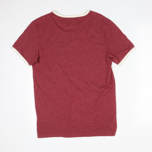 Burton Mens Red  Cotton  T-Shirt Size S Crew Neck