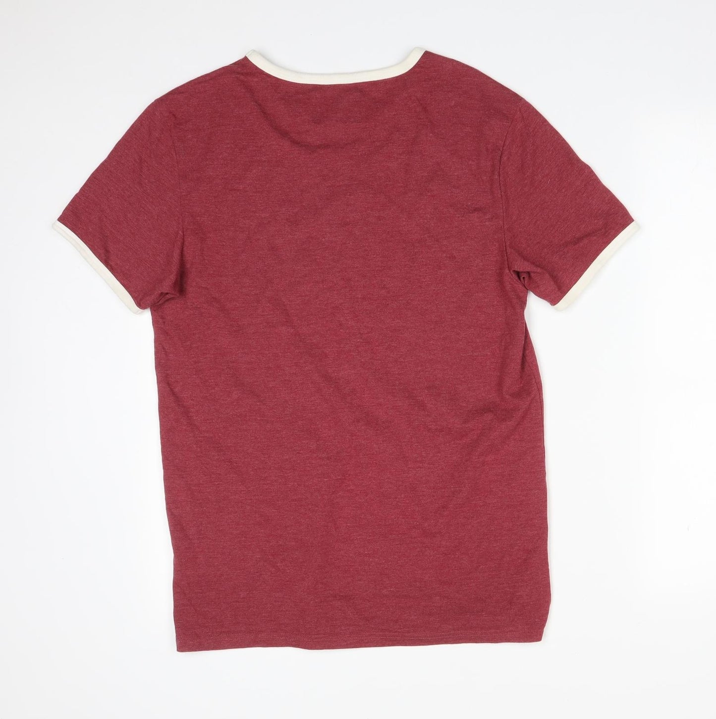 Burton Mens Red  Cotton  T-Shirt Size S Crew Neck