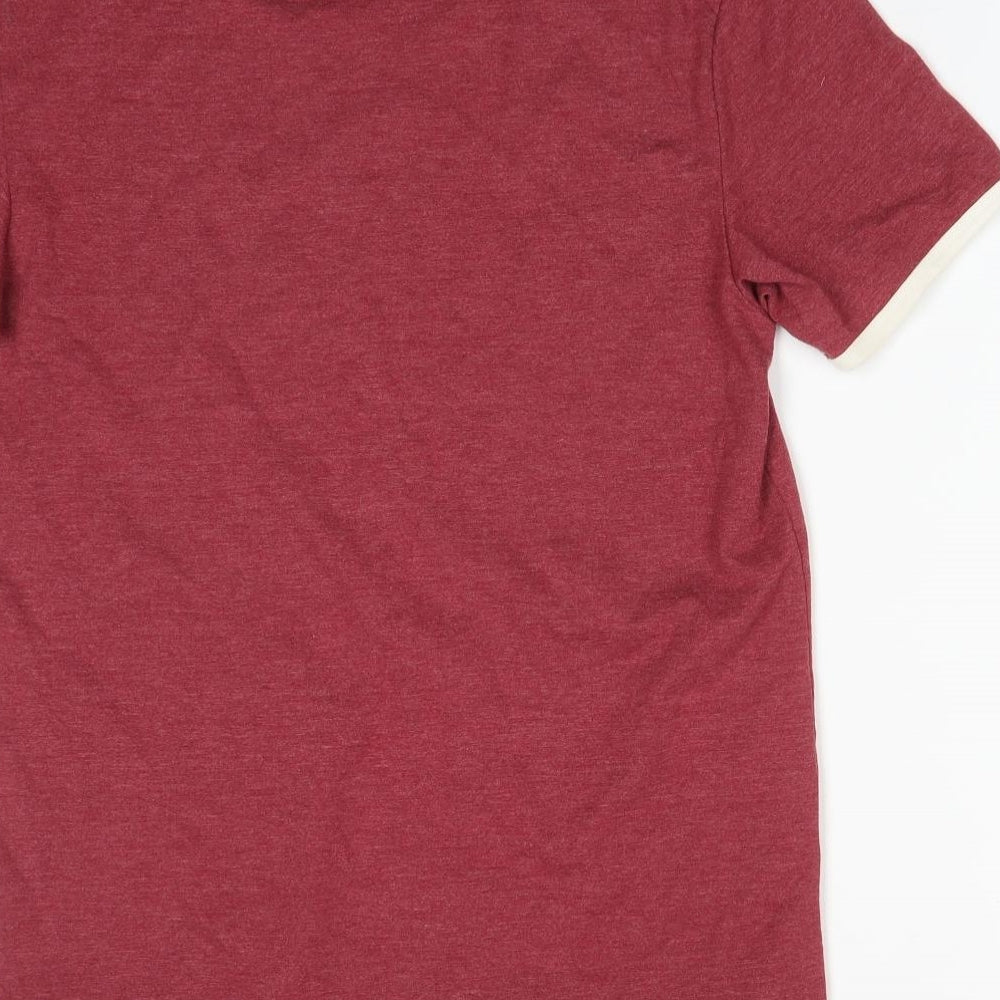 Burton Mens Red  Cotton  T-Shirt Size S Crew Neck