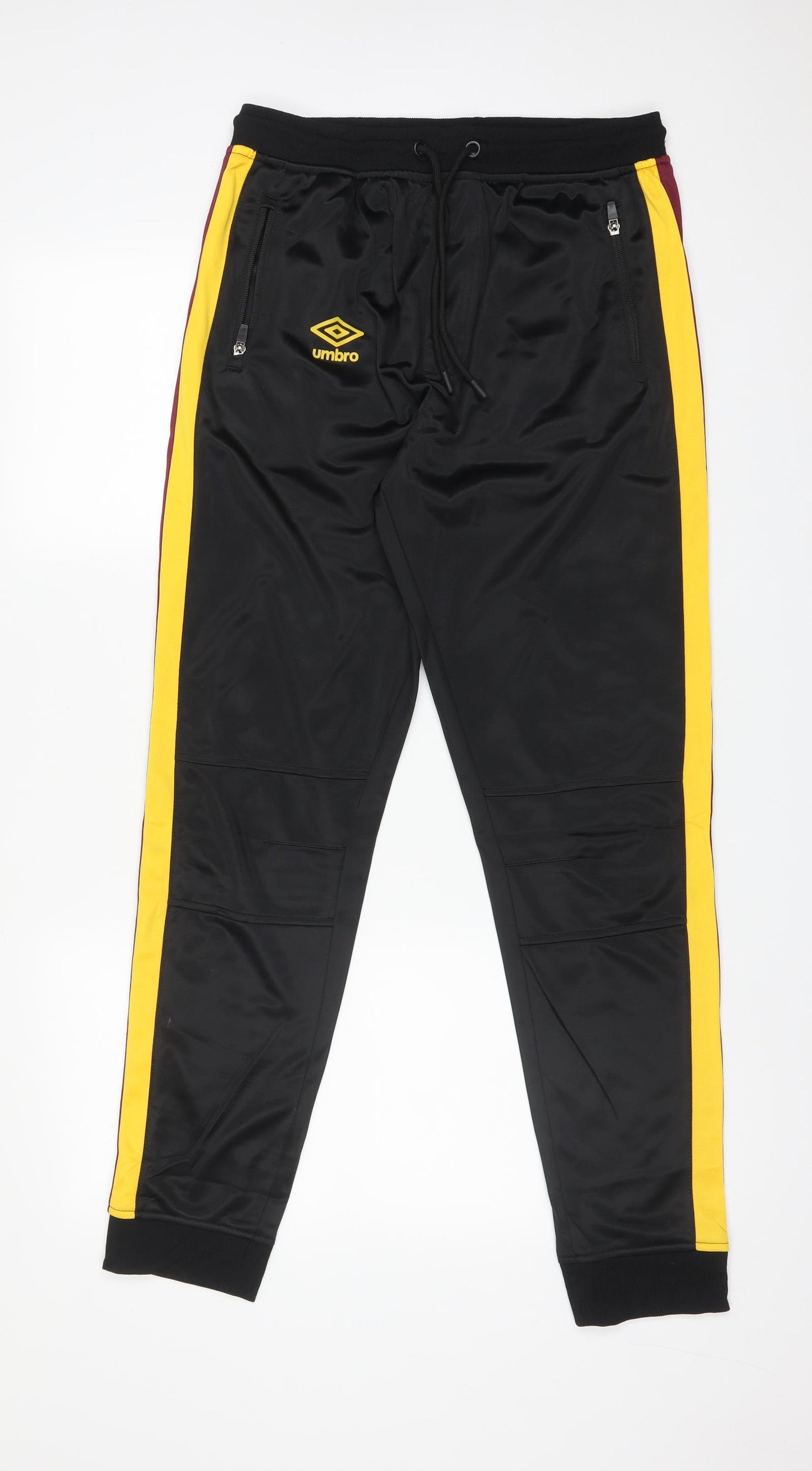 Umbro Mens Black Striped  Jogger Trousers Size L L30 in Regular