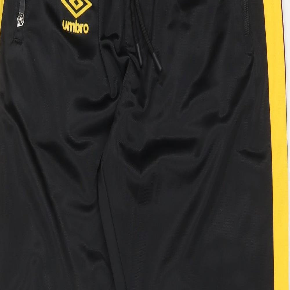 Umbro Mens Black Striped  Jogger Trousers Size L L30 in Regular