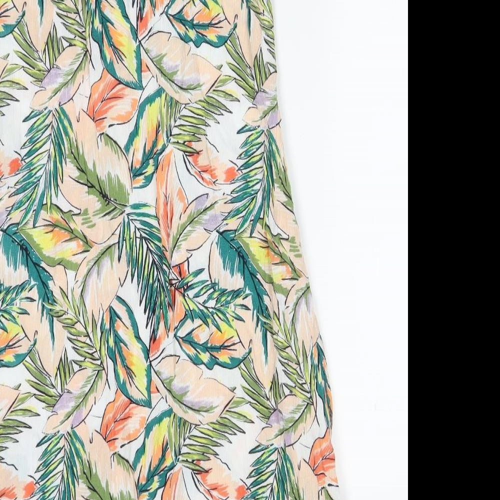 Debenhams Womens Multicoloured Floral Viscose A-Line  Size 14  V-Neck