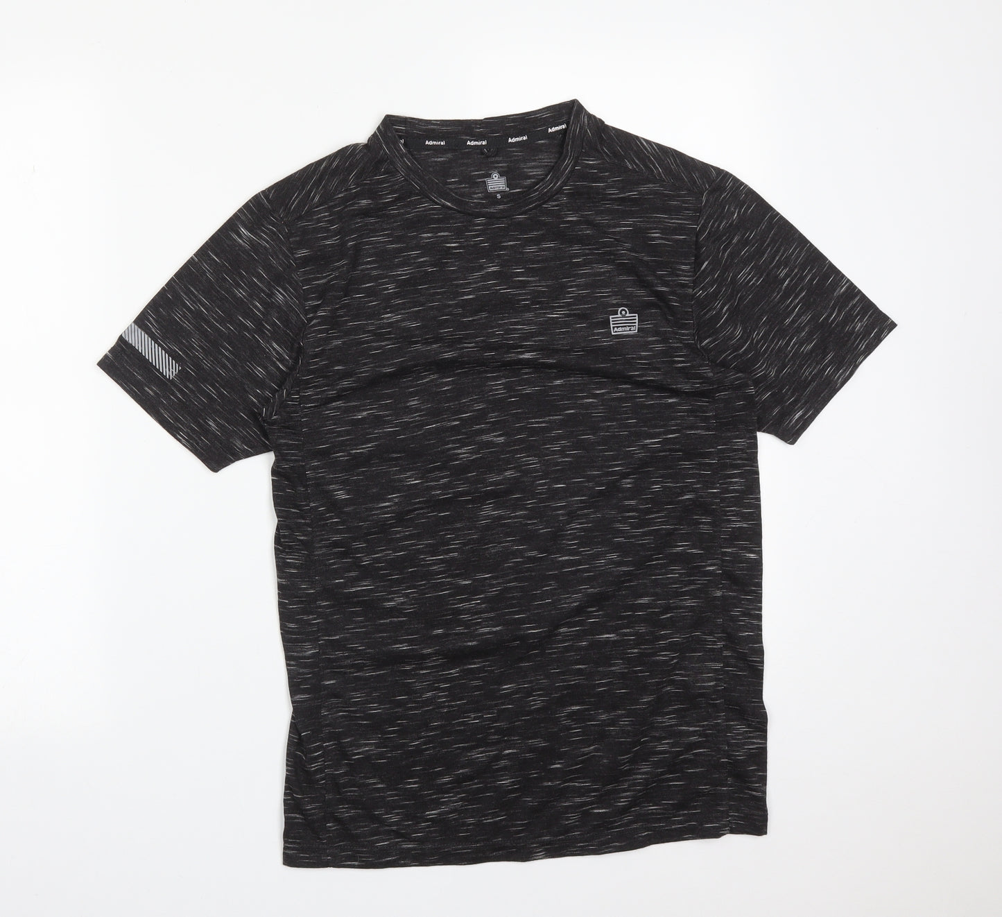 Primark Mens Black  Polyester  T-Shirt Size S Round Neck