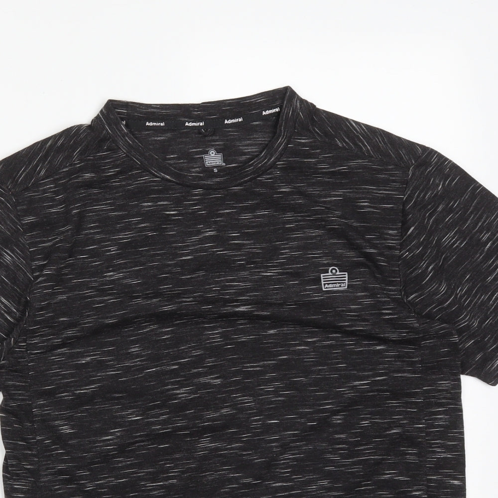 Primark Mens Black  Polyester  T-Shirt Size S Round Neck