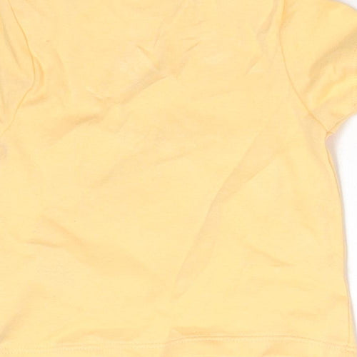 Nutmeg Baby Orange  Cotton Basic T-Shirt Size 3-6 Months Round Neck  - TIME FOR BED SLEEPY HEAD