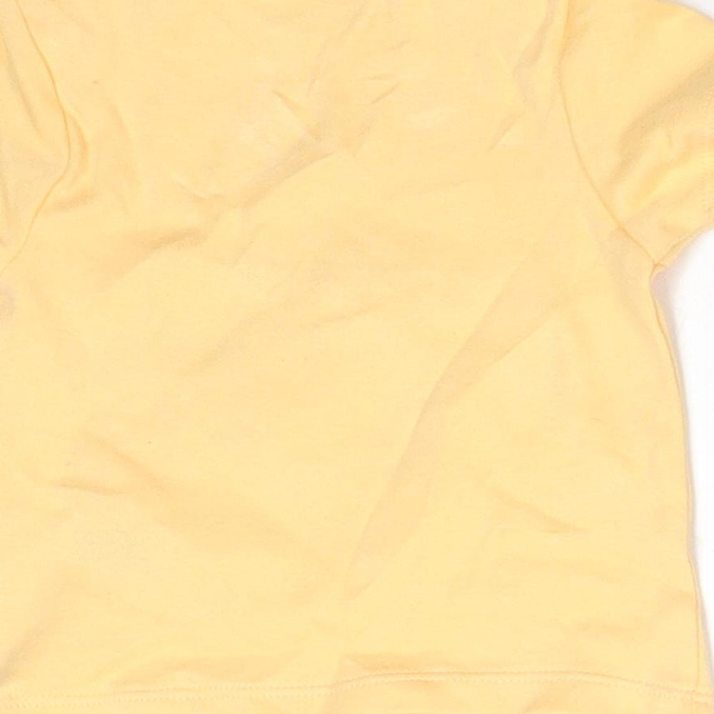 Nutmeg Baby Orange  Cotton Basic T-Shirt Size 3-6 Months Round Neck  - TIME FOR BED SLEEPY HEAD