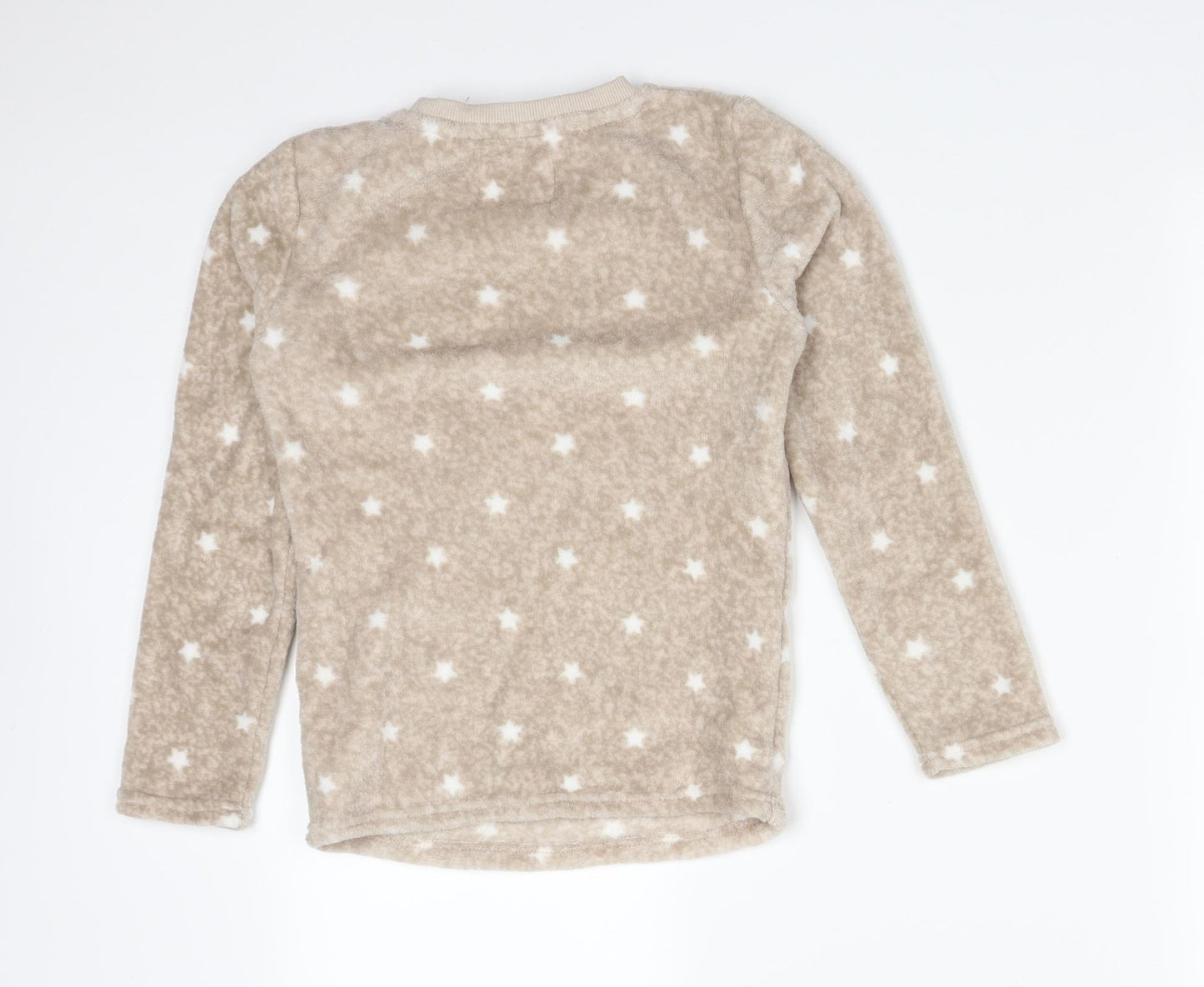 F&F Girls Brown Polka Dot Polyester  Pyjama Top Size 8-9 Years   - BEAR, STARS