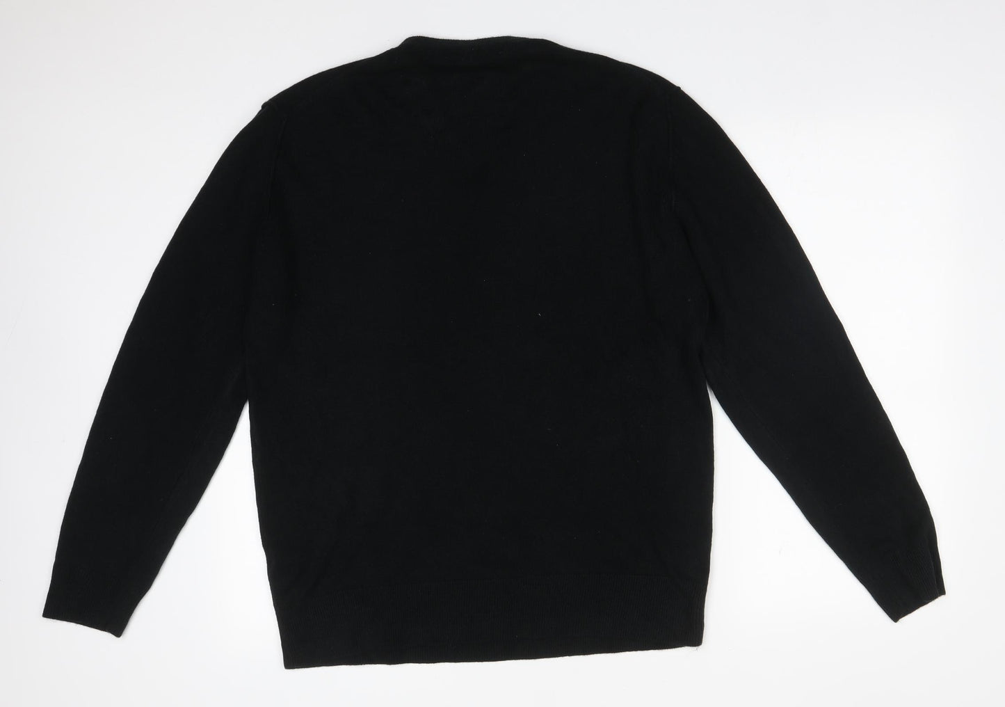 French Connection Mens Black  Acrylic Pullover Sweatshirt Size XL