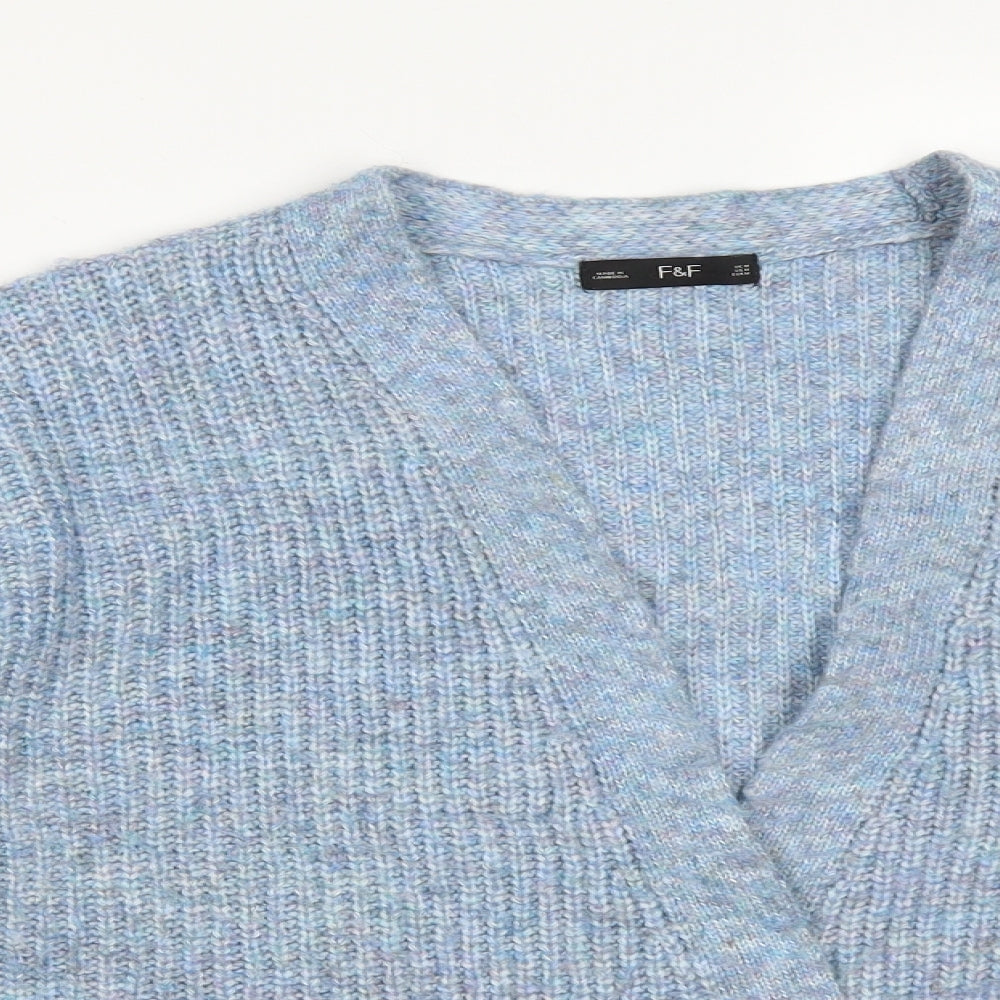 F&F Womens Blue   Polyester Cardigan Jumper Size M