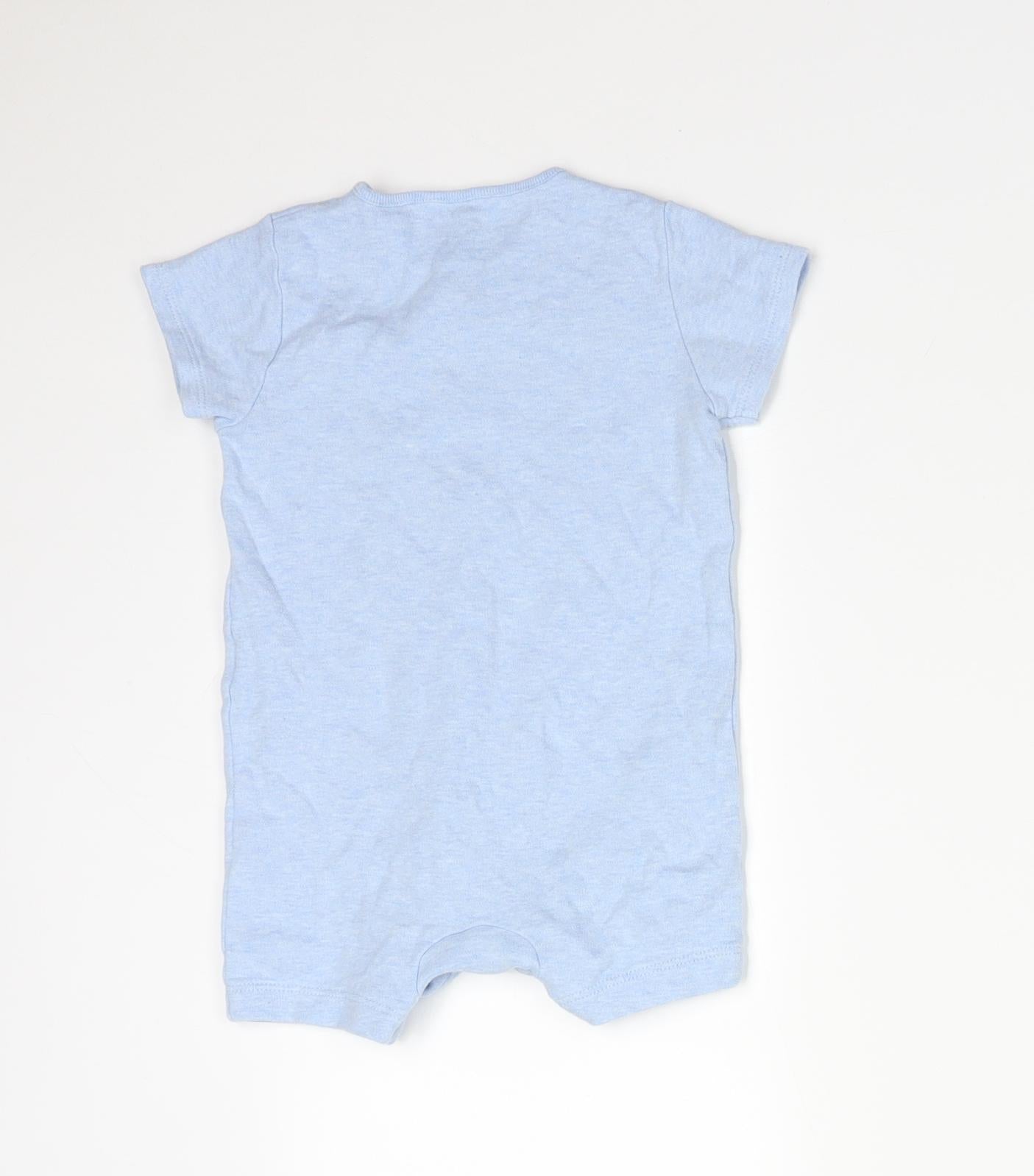 NEXT Baby Blue  Cotton Babygrow One-Piece Size 9-12 Months   - RED BUS