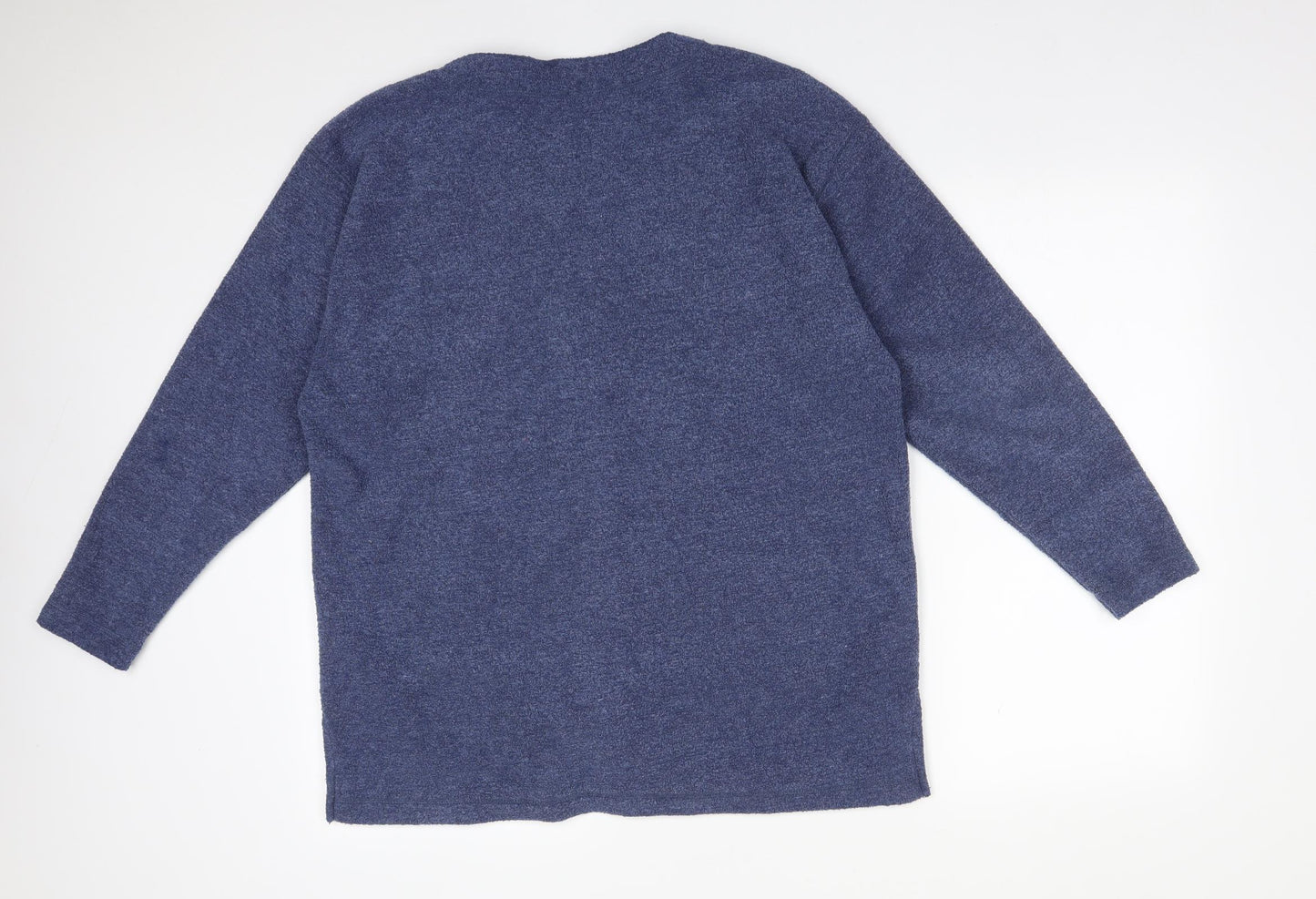 Instyle Womens Blue V-Neck  Polyester Cardigan Jumper Size L