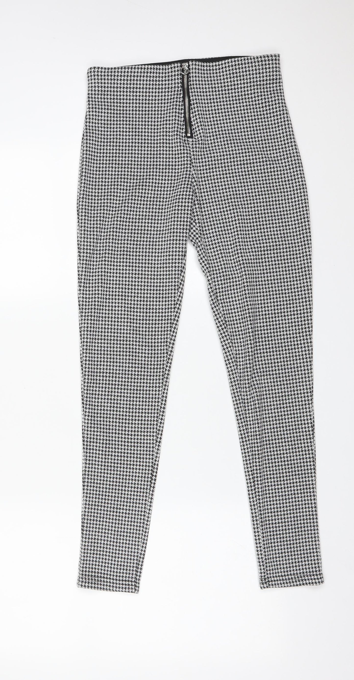 Primark Girls Multicoloured Houndstooth Polyester Jegging Trousers Size 11-12 Years  Regular