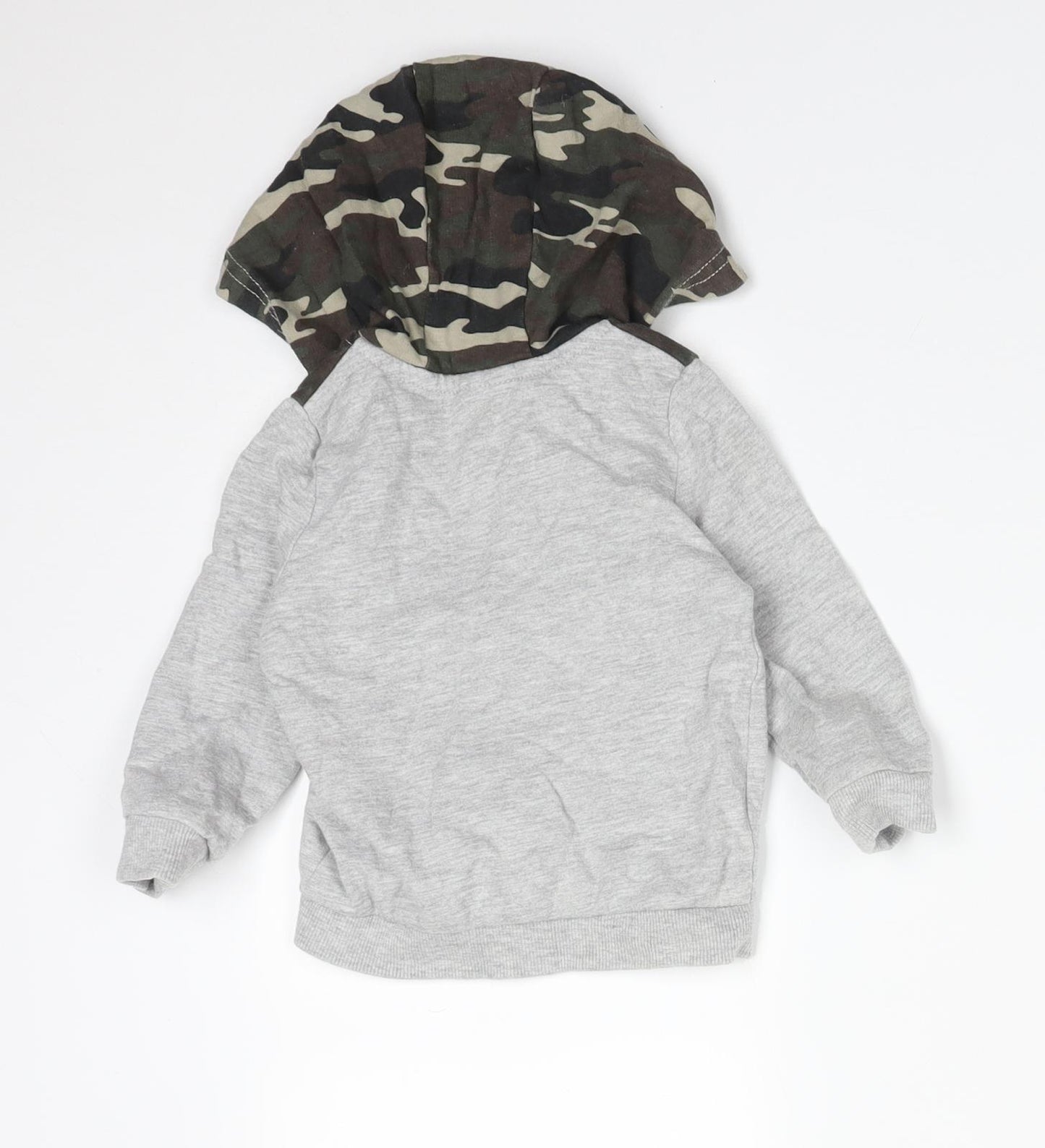 SO CUTE Boys Multicoloured Camouflage Cotton Full Zip Jumper Size 6-9 Months