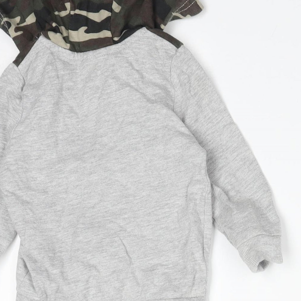 SO CUTE Boys Multicoloured Camouflage Cotton Full Zip Jumper Size 6-9 Months