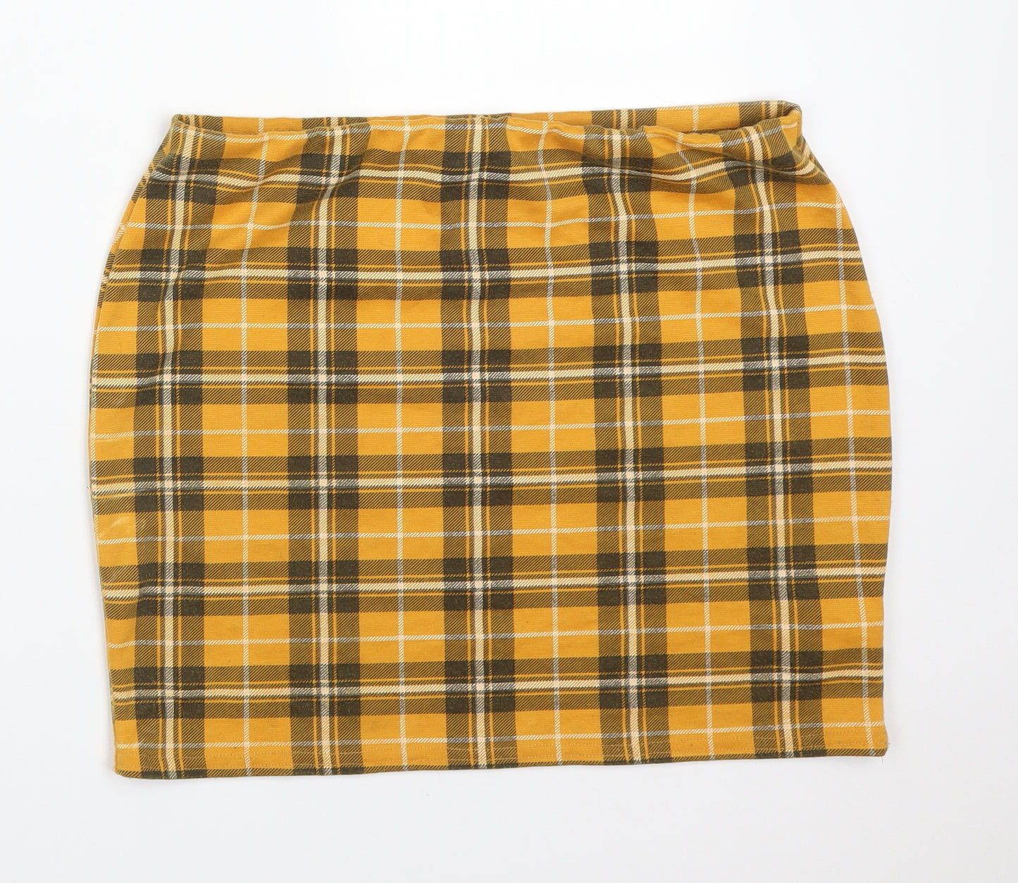 New Look Womens Multicoloured Check Polyester Straight & Pencil Skirt Size 14