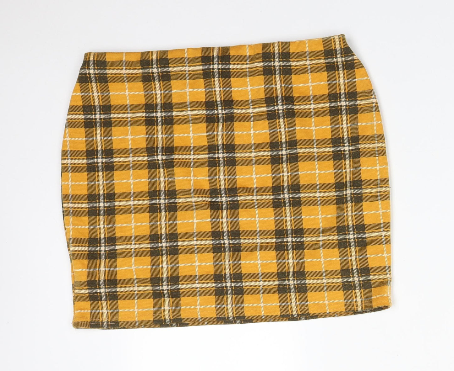 New Look Womens Multicoloured Check Polyester Straight & Pencil Skirt Size 14