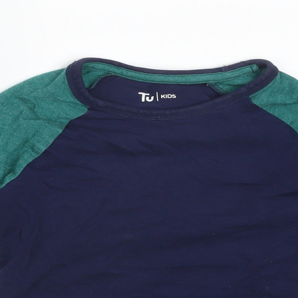 TU Boys Multicoloured Colourblock Cotton Basic T-Shirt Size 18-24 Months Round Neck