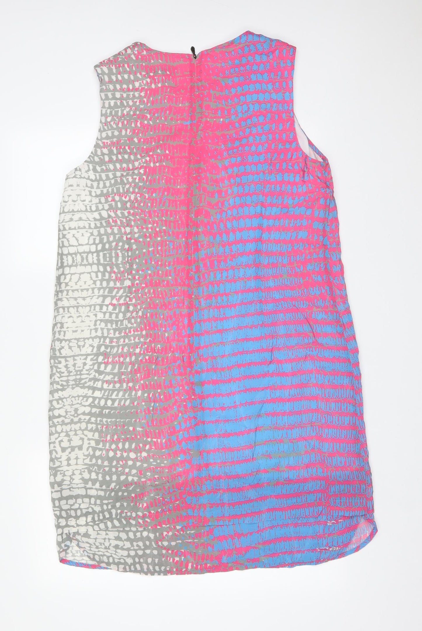 Damsel in a Dress Womens  Geometric Silk A-Line  Size 16  Round Neck