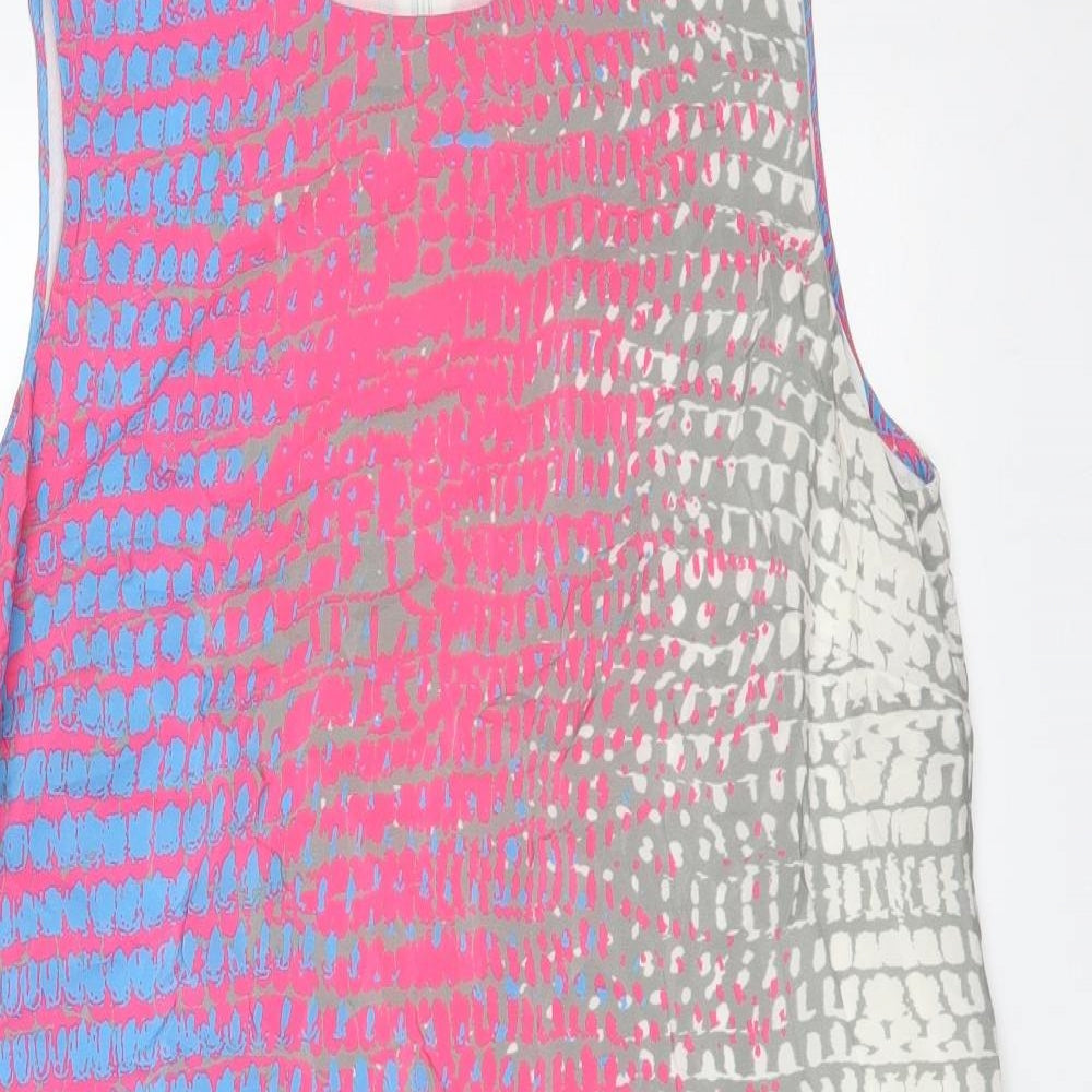 Damsel in a Dress Womens  Geometric Silk A-Line  Size 16  Round Neck