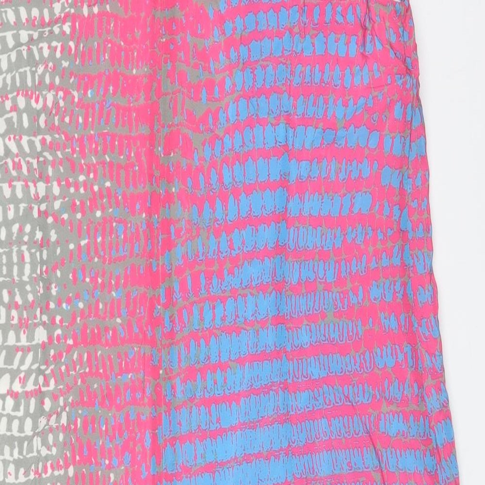 Damsel in a Dress Womens  Geometric Silk A-Line  Size 16  Round Neck