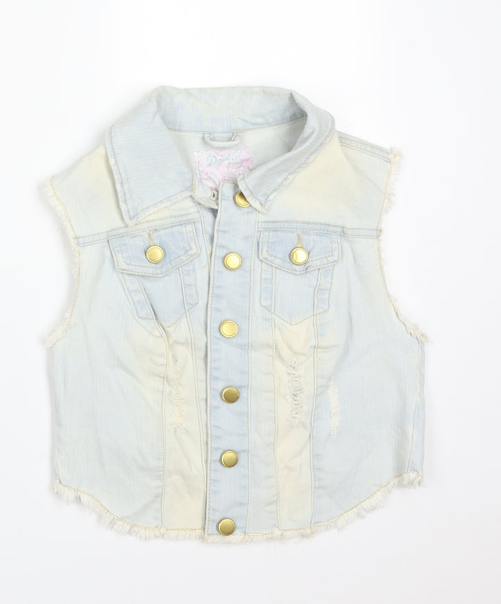 DENIM CO Womens Blue Gilet Jacket Size 6