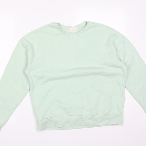 Primark Womens Green  Cotton Pullover Sweatshirt Size XS