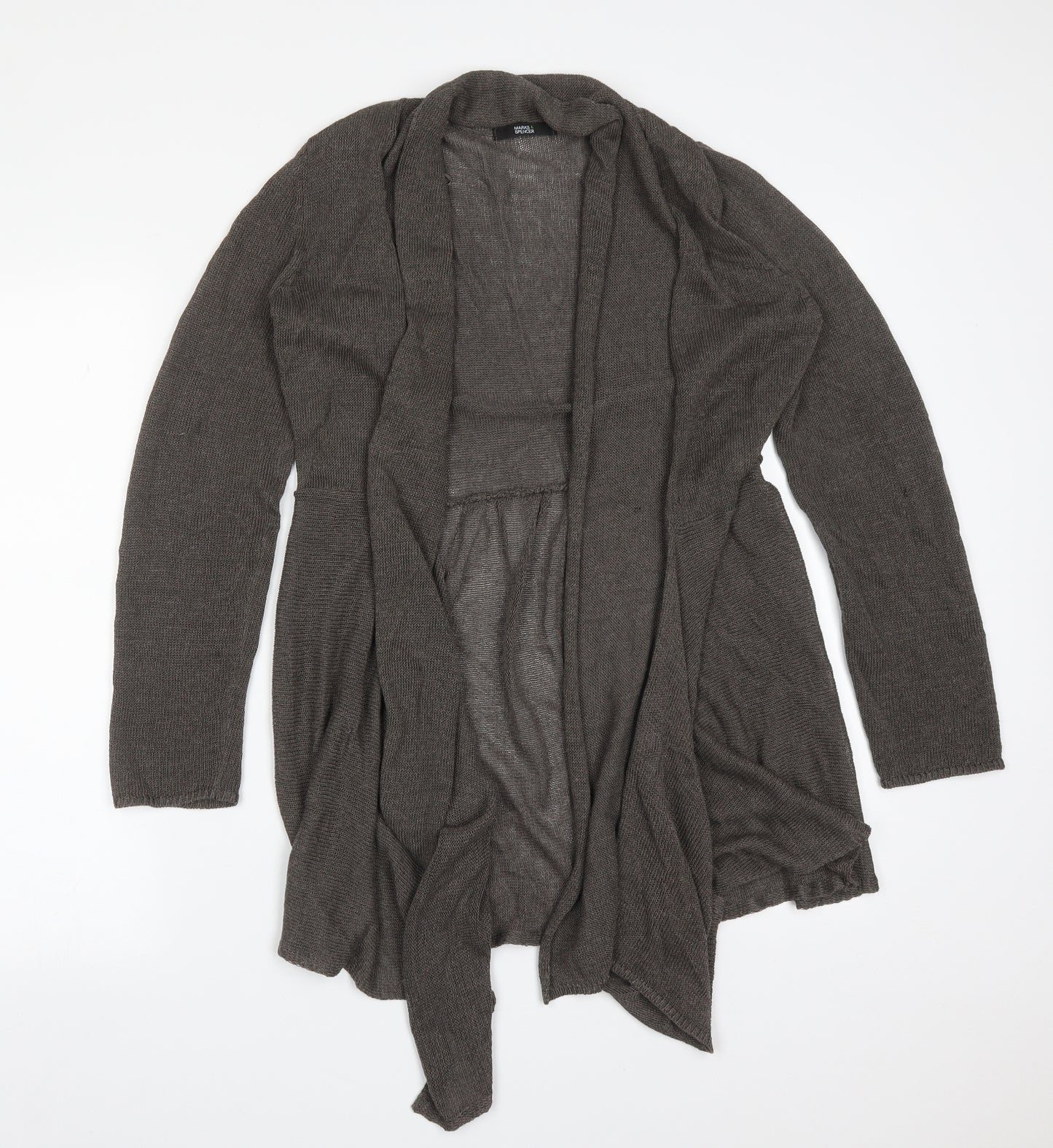 M&S Womens Green   Linen Cardigan Jumper Size 12