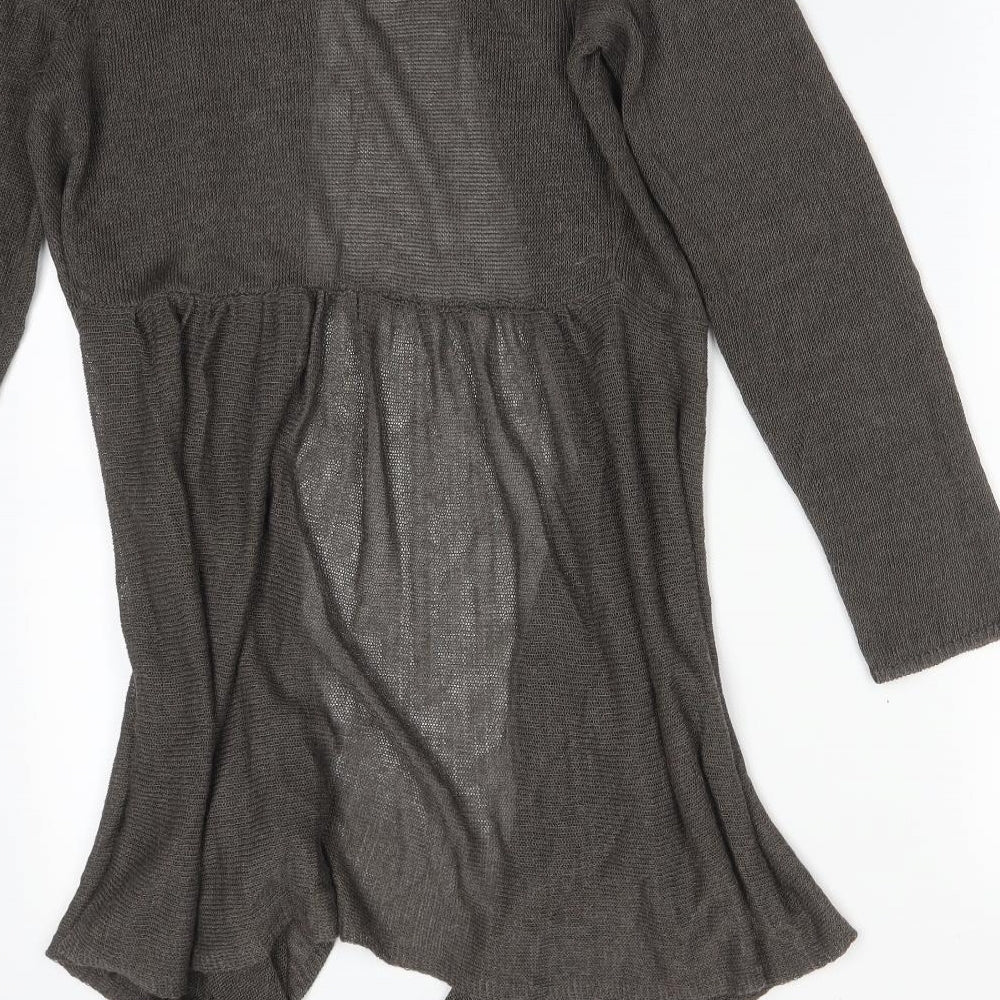 M&S Womens Green   Linen Cardigan Jumper Size 12