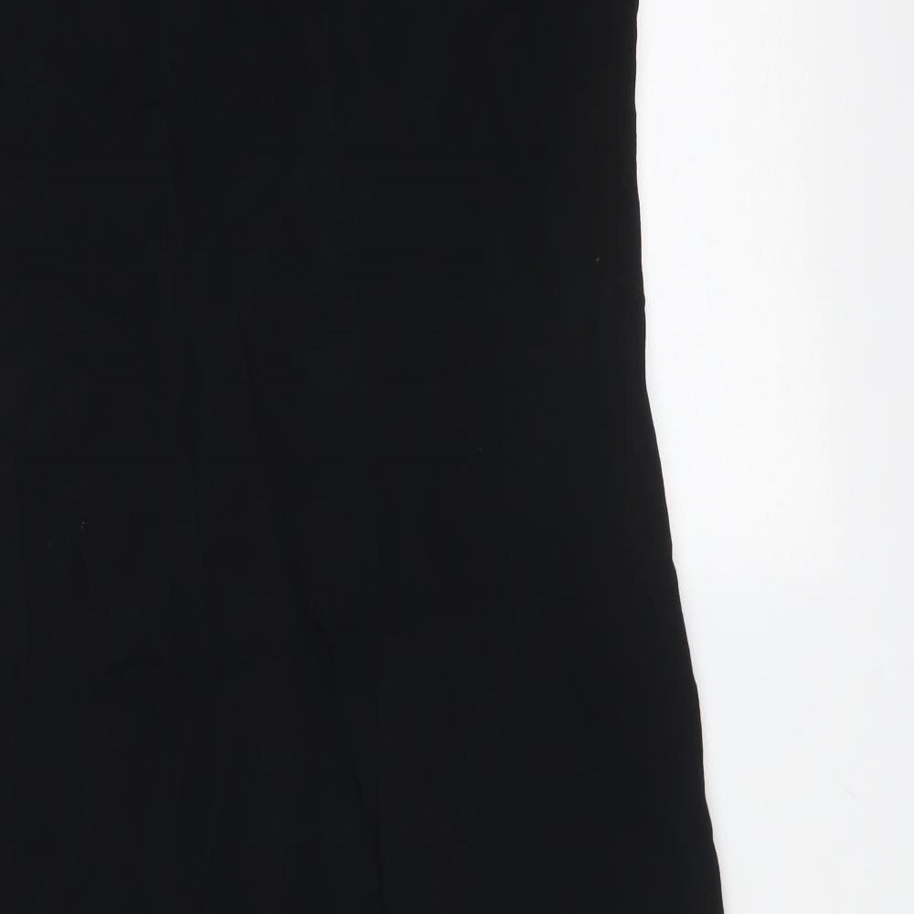 M&S Womens Black  Viscose A-Line  Size 14  Round Neck