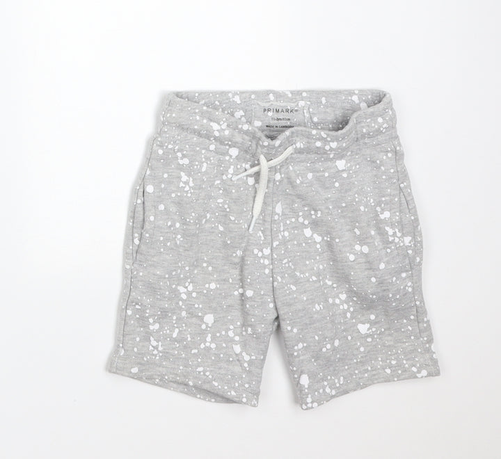 Primark Boys Grey Spotted Cotton Cropped Trousers Size 18-24 Months   - SHORTS