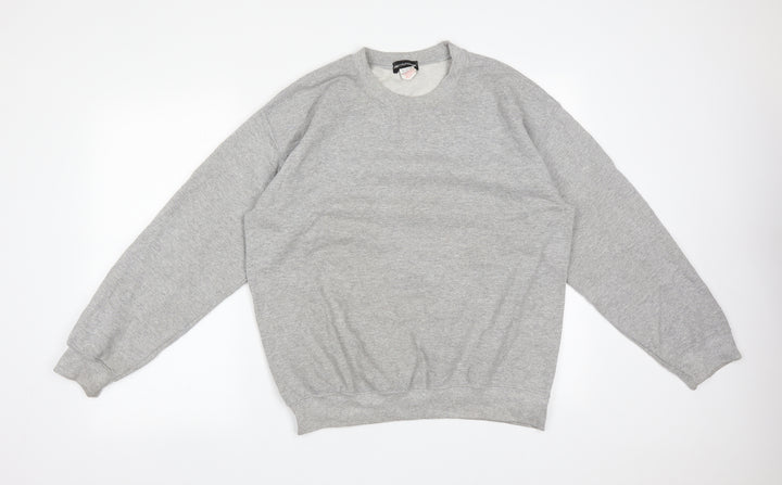 PRETTYLITTLETHING Womens Grey  Polyester Pullover Sweatshirt Size M