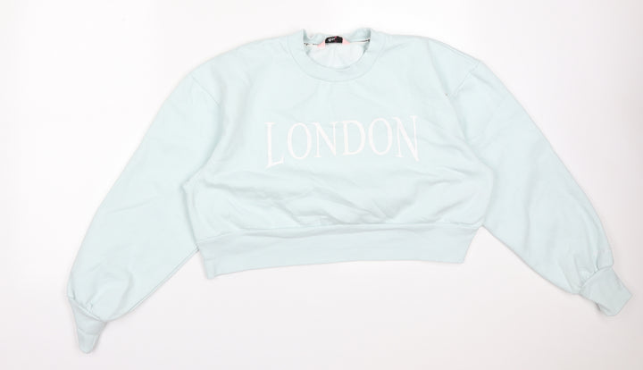 Boux Avenue Womens Blue  Cotton Pullover Sweatshirt Size 10   - LONDON