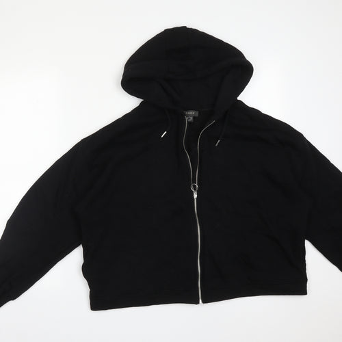 Primark Womens Black  Cotton Full Zip Hoodie Size S