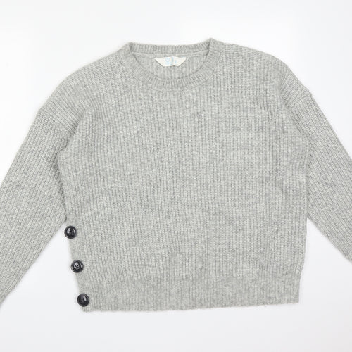 Primark Womens Grey  Acrylic Pullover Sweatshirt Size L